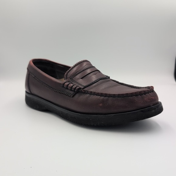 Mens Sz‎ 11 Rockport Vibram Leather Loafers Beef Roll main image 4